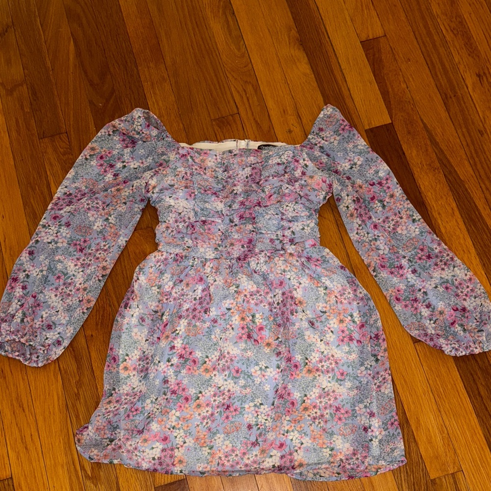 Crystal Doll Multicolor Floral Kids Dress